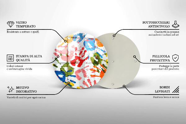 Glas Ceranfeldabdeckung Spritzschutz Spuren von Kinderhänden