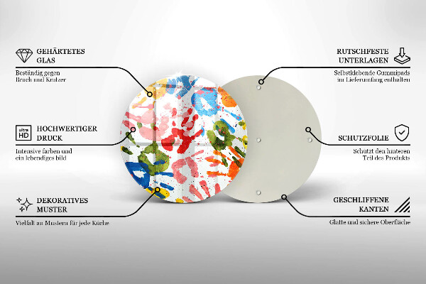 Glas Ceranfeldabdeckung Spritzschutz Spuren von Kinderhänden