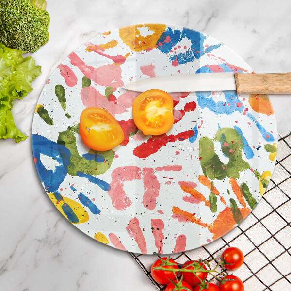 Glas Ceranfeldabdeckung Spritzschutz Spuren von Kinderhänden