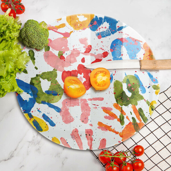 Glas Ceranfeldabdeckung Spritzschutz Spuren von Kinderhänden