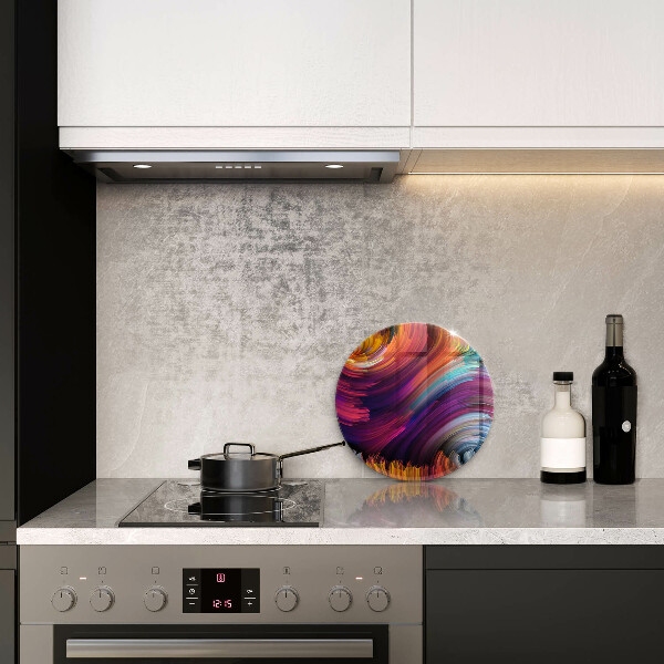 Glas Ceranfeldabdeckung Spritzschutz Bunte Highlights