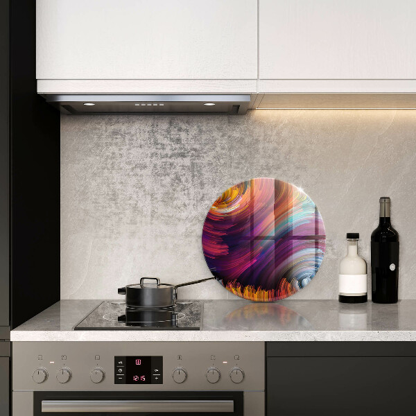 Glas Ceranfeldabdeckung Spritzschutz Bunte Highlights