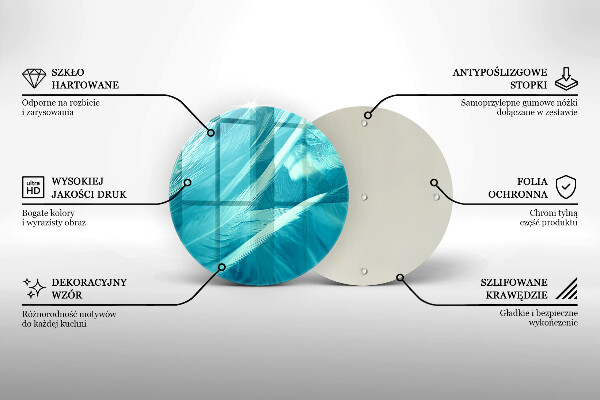 Glas Ceranfeldabdeckung Spritzschutz Zarte Federn