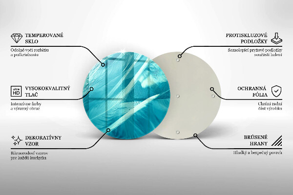Glas Ceranfeldabdeckung Spritzschutz Zarte Federn