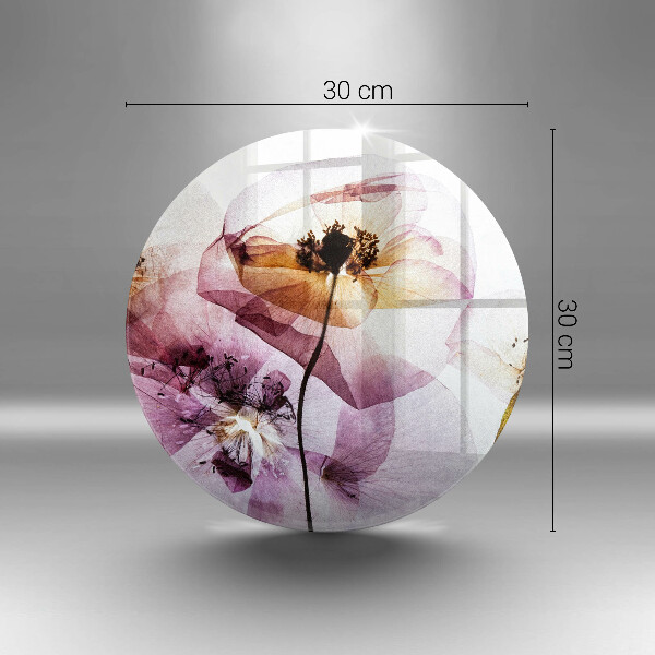 Glas Ceranfeldabdeckung Spritzschutz Zarte Blumen