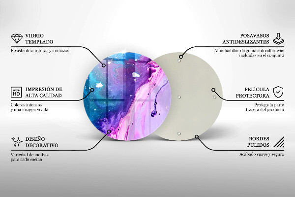 Glas Ceranfeldabdeckung Spritzschutz Abstraktionstinten