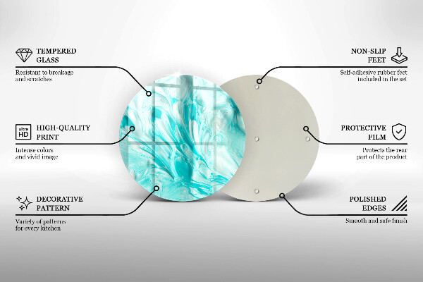 Glas Ceranfeldabdeckung Spritzschutz Abstraktionsfarben