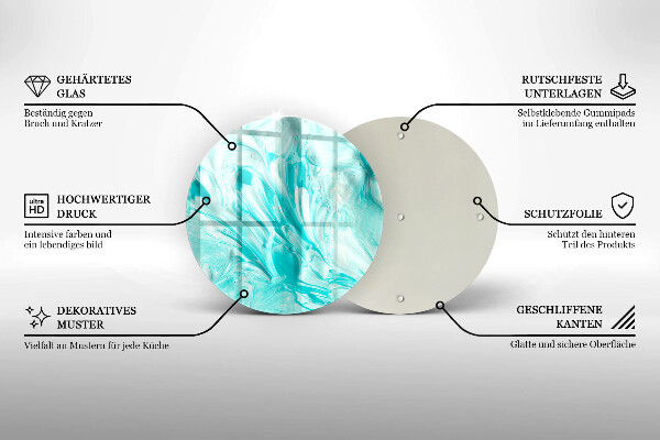 Glas Ceranfeldabdeckung Spritzschutz Abstraktionsfarben