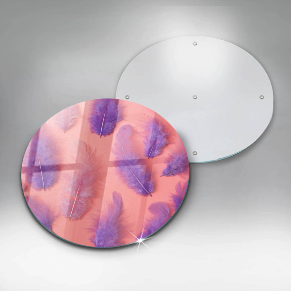 Glas Herdabdeckplatte Flauschige Federn