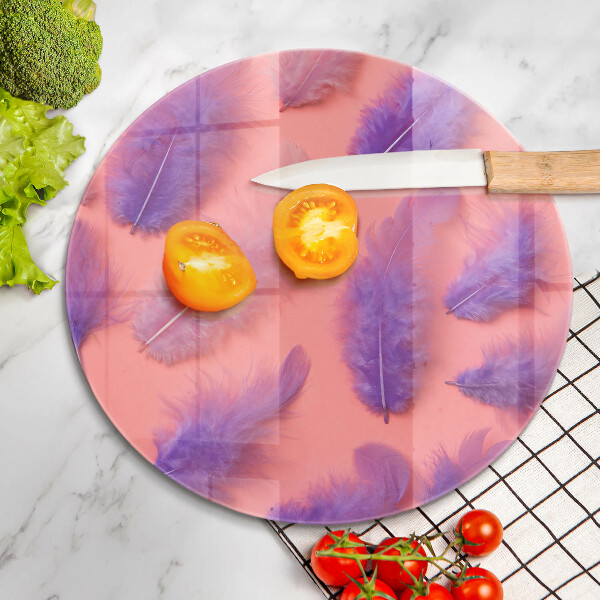 Glas Herdabdeckplatte Flauschige Federn