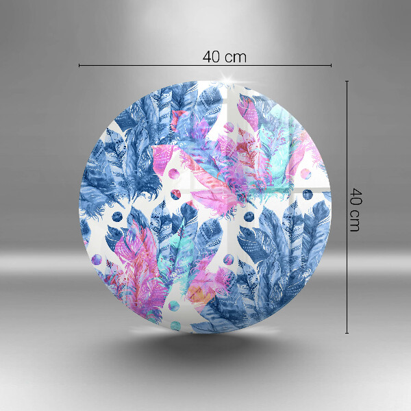 Glas Herdabdeckplatte Federn-Boho-Illustration