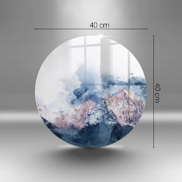 Glas Herdabdeckplatte Abstrakt bemalte Berge