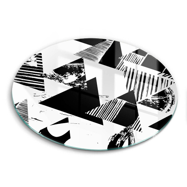 Glas Herdabdeckplatte Geometrische Dreiecke