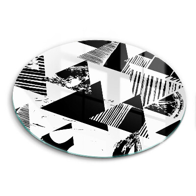 Glas Herdabdeckplatte Geometrische Dreiecke