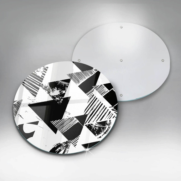 Glas Herdabdeckplatte Geometrische Dreiecke