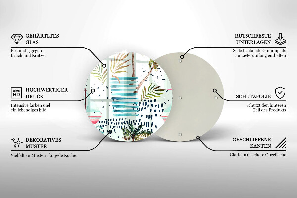 Glas Herdabdeckplatte Feiertagsillustrationen