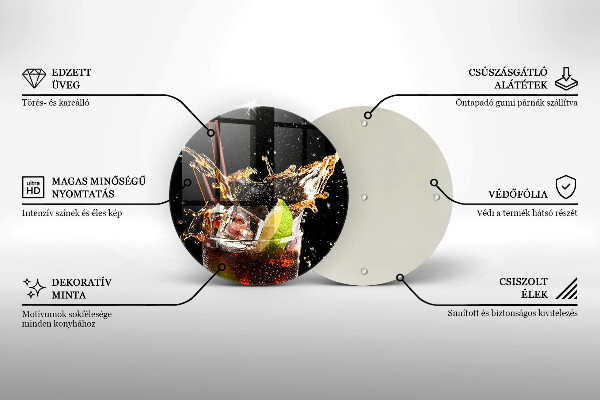 Glas Herdabdeckplatte Mit Eis trinken