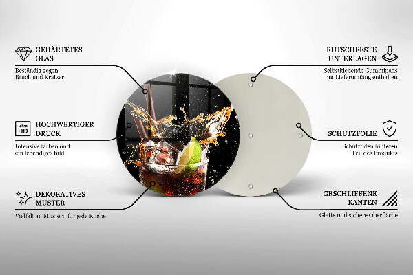 Glas Herdabdeckplatte Mit Eis trinken