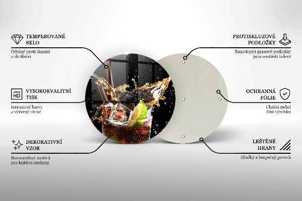 Glas Herdabdeckplatte Mit Eis trinken
