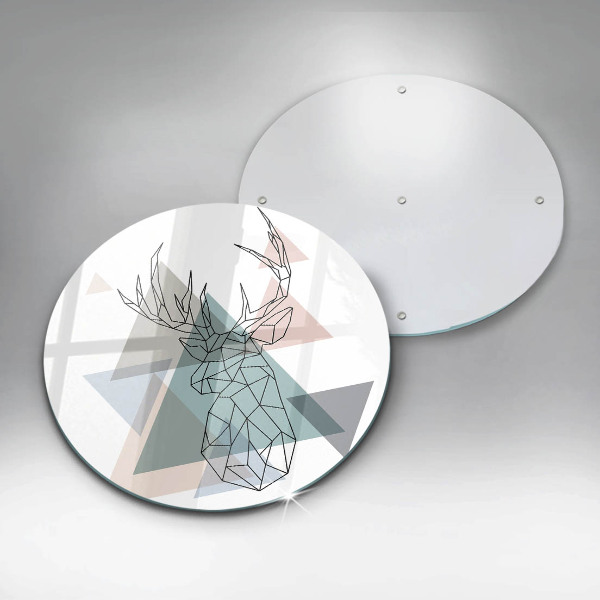 Glas Herdabdeckplatte Abstrakter Hirsch