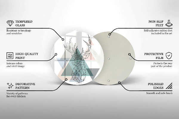Glas Herdabdeckplatte Abstrakter Hirsch
