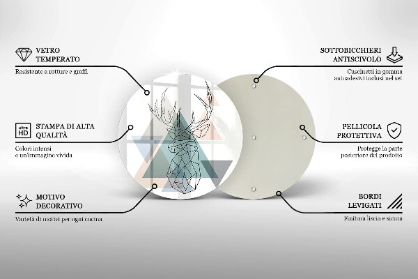 Glas Herdabdeckplatte Abstrakter Hirsch