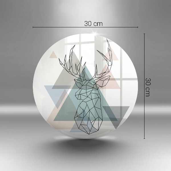Glas Herdabdeckplatte Abstrakter Hirsch