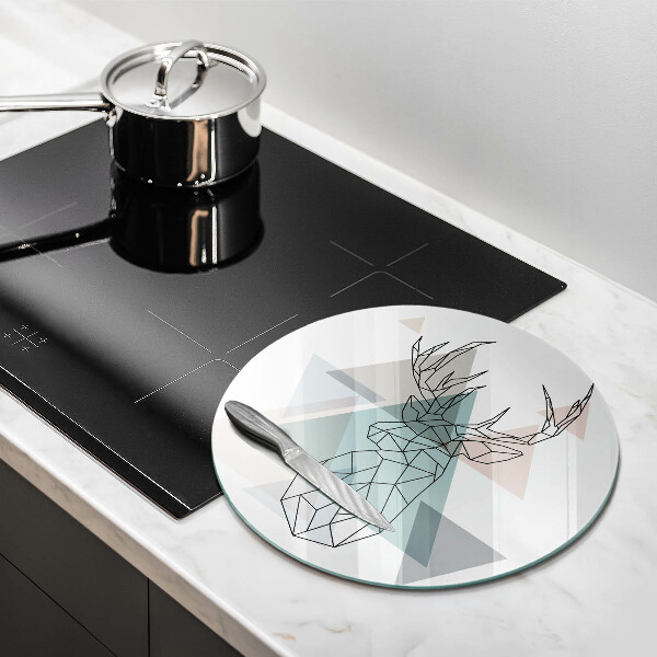 Glas Herdabdeckplatte Abstrakter Hirsch