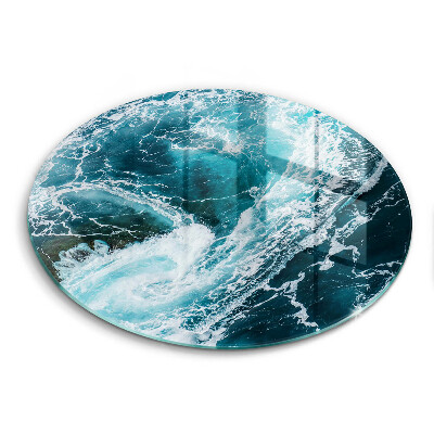 Glas Herdabdeckplatte Schäumende Wasserwellen