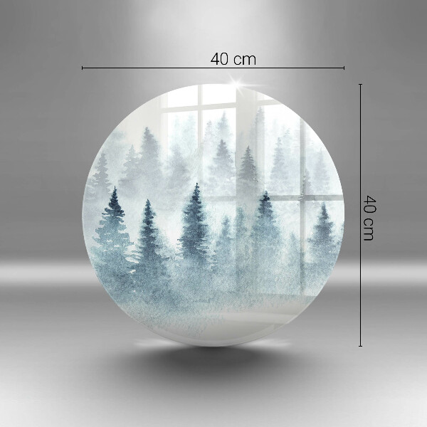 Glas Herdabdeckplatte Gemalter Winterwald