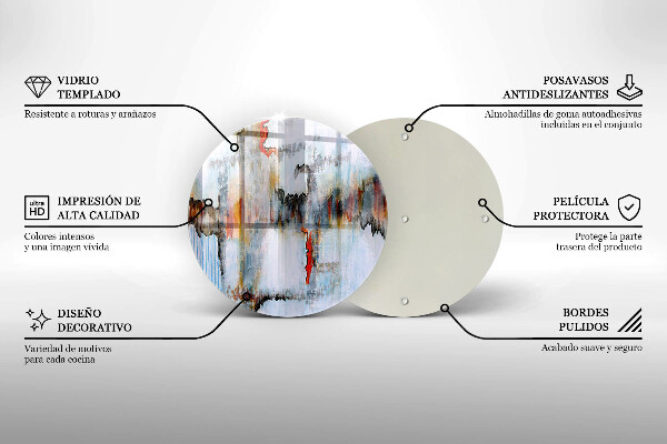 Glas Herdabdeckplatte Abstraktionsfarben