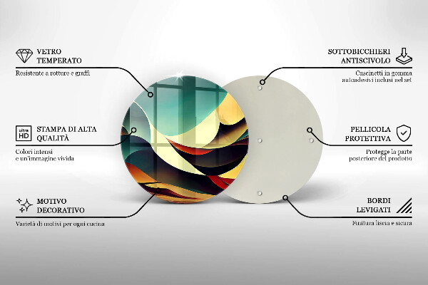 Glas Herdabdeckplatte Formabstraktion