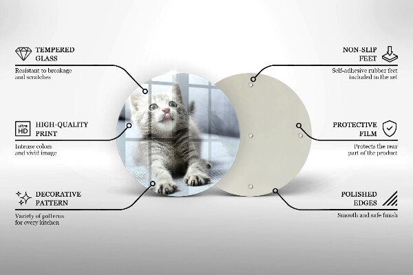 Glas Ceranfeldabdeckung Kleines süßes Kätzchen