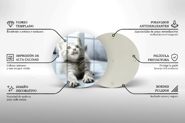Glas Ceranfeldabdeckung Kleines süßes Kätzchen