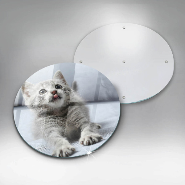 Glas Ceranfeldabdeckung Kleines süßes Kätzchen