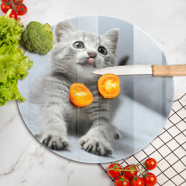 Glas Ceranfeldabdeckung Kleines süßes Kätzchen