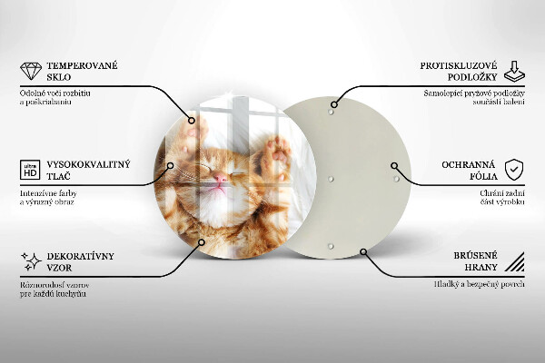 Glas Herdabdeckplatte Kleines süßes Kätzchen