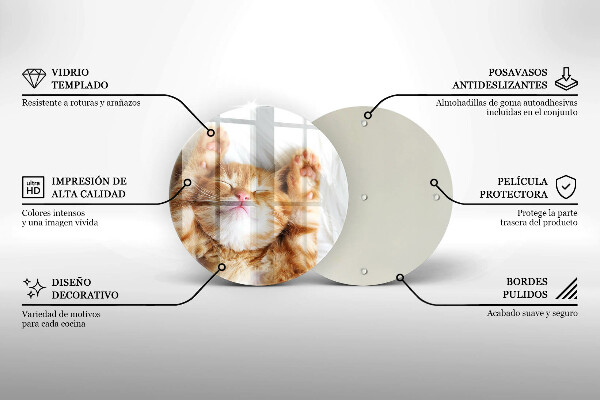 Glas Herdabdeckplatte Kleines süßes Kätzchen