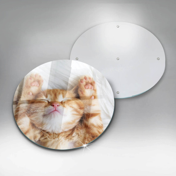 Glas Herdabdeckplatte Kleines süßes Kätzchen