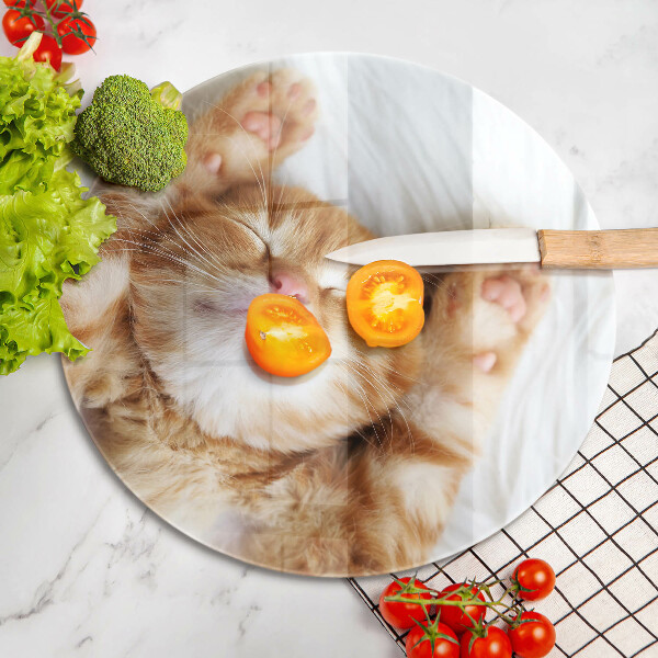 Glas Herdabdeckplatte Kleines süßes Kätzchen