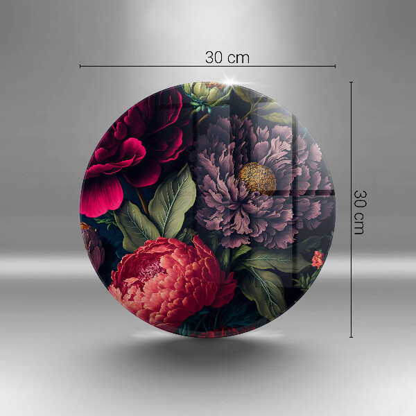 Glas Herdabdeckplatte Schöne Blumen