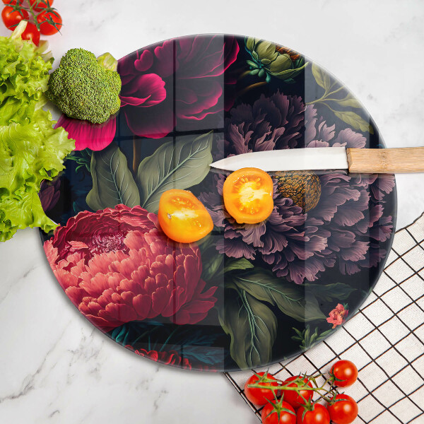 Glas Herdabdeckplatte Schöne Blumen