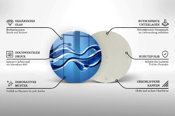 Glas Herdabdeckplatte Flüssige Abstraktion