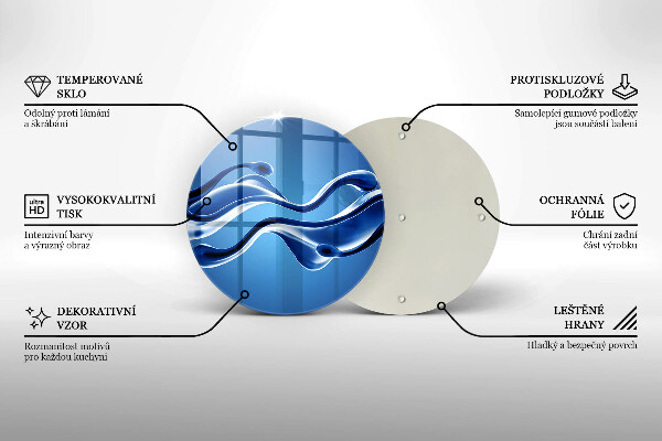 Glas Herdabdeckplatte Flüssige Abstraktion