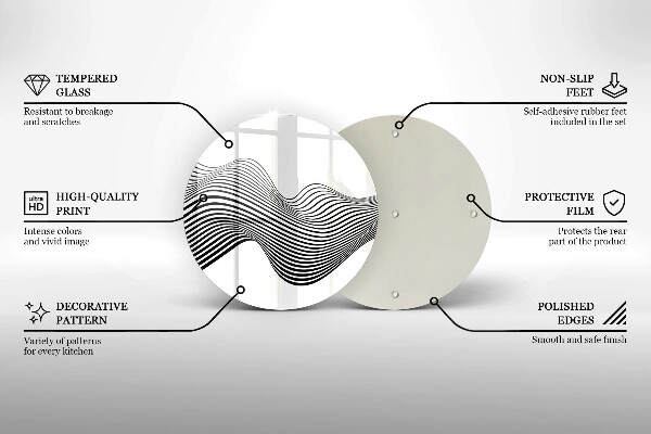 Glas Herdabdeckplatte Lineare Abstraktion
