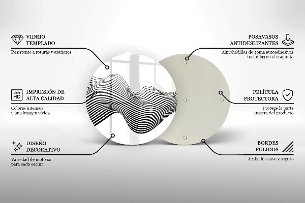 Glas Herdabdeckplatte Lineare Abstraktion