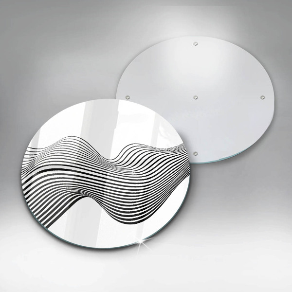 Glas Herdabdeckplatte Lineare Abstraktion