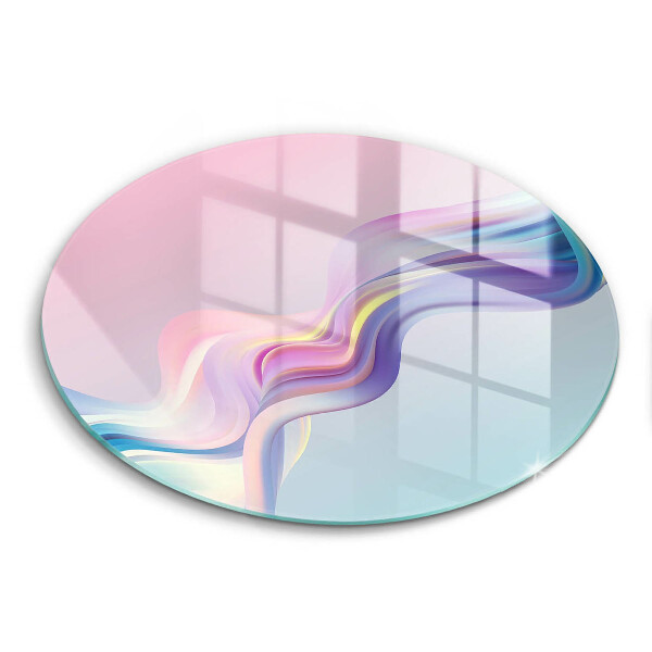 Glas Herdabdeckplatte Pastellabstraktion