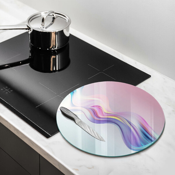 Glas Herdabdeckplatte Pastellabstraktion