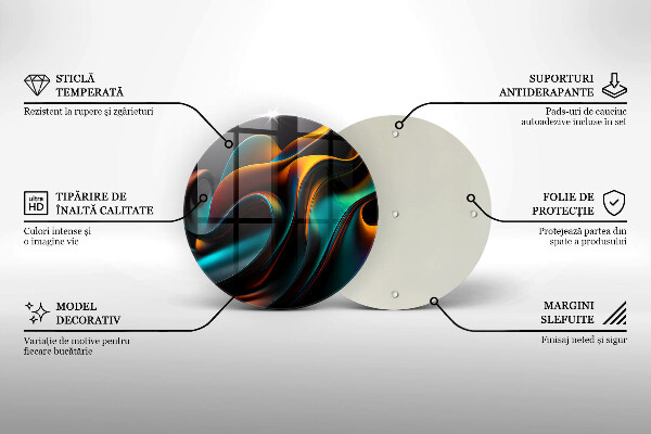 Glas Herdabdeckplatte Bunte Abstraktion